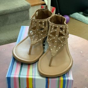 Tan Foot Thong Gladiator Sandals